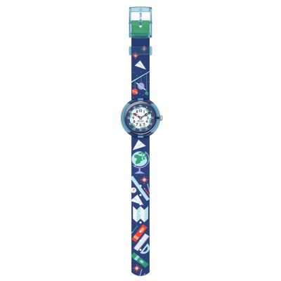 Flik Flak Jungen-Uhr School Stuff Analog Quarz Textil-Band FBNP245