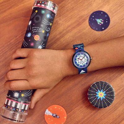 Flik Flak Jungen-Uhr School Stuff Analog Quarz Textil-Band FBNP245