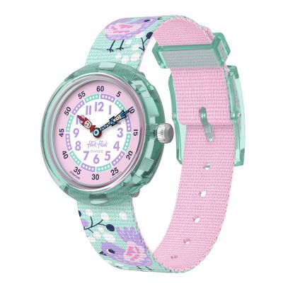 Flik Flak Mädchen-Uhr Tweet Tweet Analog Quarz Textil-Band FBNP249