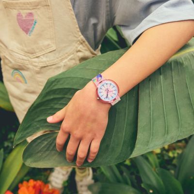 Flik Flak Mädchen-Uhr Toucans Treasures Quarz Textil-Band FPNP185