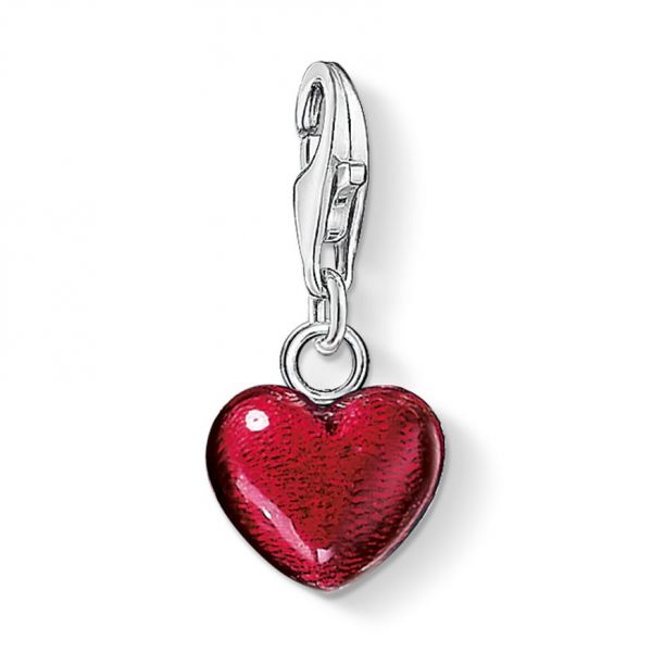 Thomas Sabo 0794-007-10 Charm-Anhänger Rotes Herz Sterling-Silber