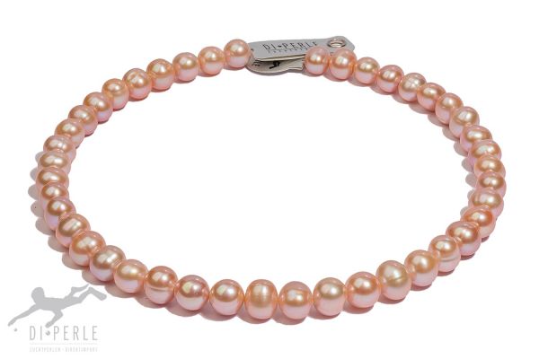 Di Perle 39814115 Halskette Strang Damen Süßwasserzucht-Perlen Natur 45 cm