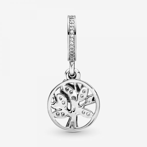 Pandora 791728CZ Charm-Anhänger Damen Sparkling Family Tree Silber 14k Gold