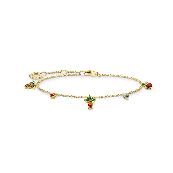 Thomas Sabo Creolen mit Bunten Steinen Pavé Vergoldet- CR668-996-7