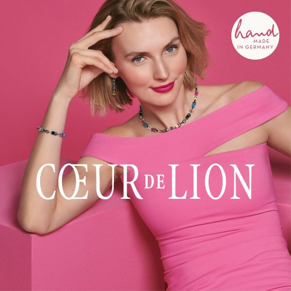 Coeur de Lion 2800/20-0300 Ohrringe Damen GeoCUBE® Iconic Lite Rot Gold-Ton