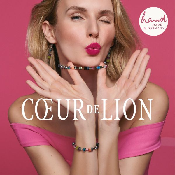 Coeur de Lion 4565/30-0422 Armband Damen Mini Cubes Magenta Pink Gold-Ton