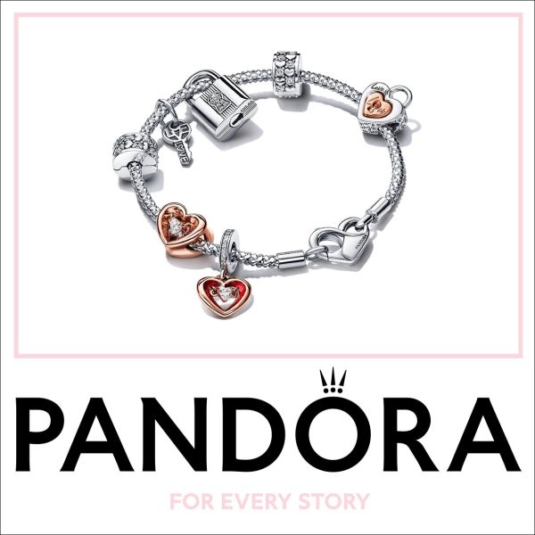 Pandora Me 562527C00 Armband Damen Herz-Link Bicolor Silber 14k Vergoldet