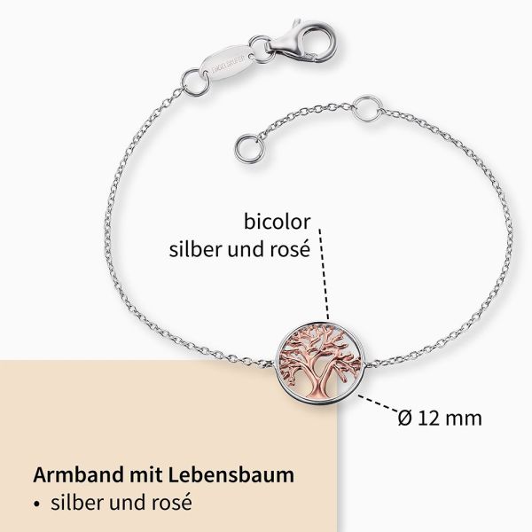 Engelsrufer ERB-LILTREE-BICOR Armband Lebensbaum 17,5 cm
