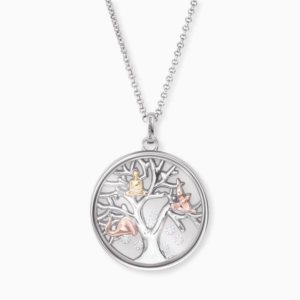 Engelsrufer ERN-FLYTREE-ZI-TRI Halskette mit Anhänger Damen Lebensbaum Silber