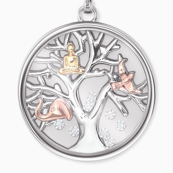 Engelsrufer ERN-FLYTREE-ZI-TRI Halskette mit Anhänger Damen Lebensbaum Silber