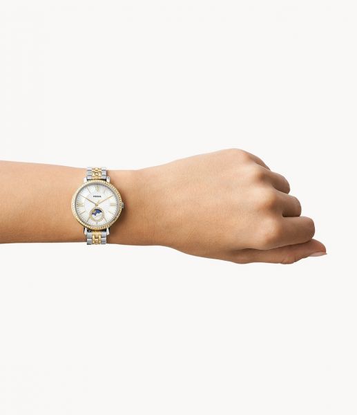 Fossil ES5166 Damen-Uhr Jacqueline Multifunktion Quarz Edelstahl-Armband 