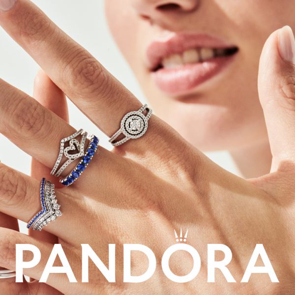 Pandora 186316C02 Ring Damen Timeless Wishbone Funkelnd Rosafarben 14k
