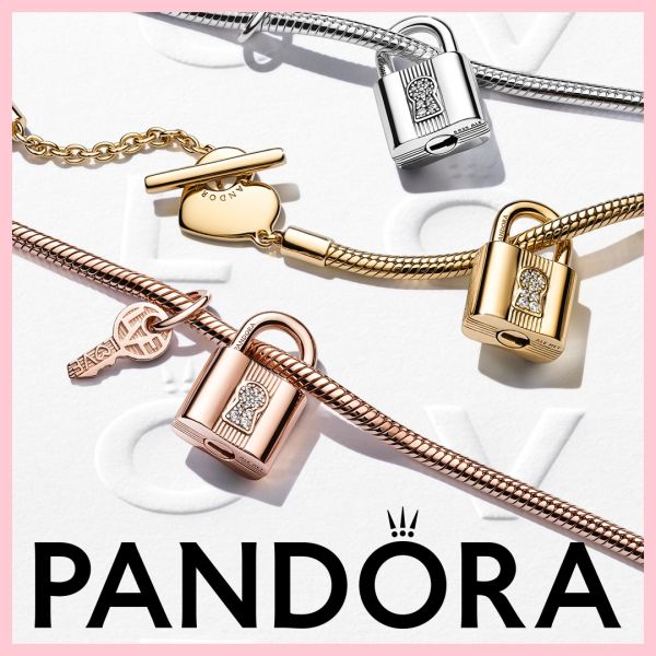 Pandora 780088C01 Charm-Anhänger Vorhängeschloss & Schlüssel 14k Rosé Vergoldet
