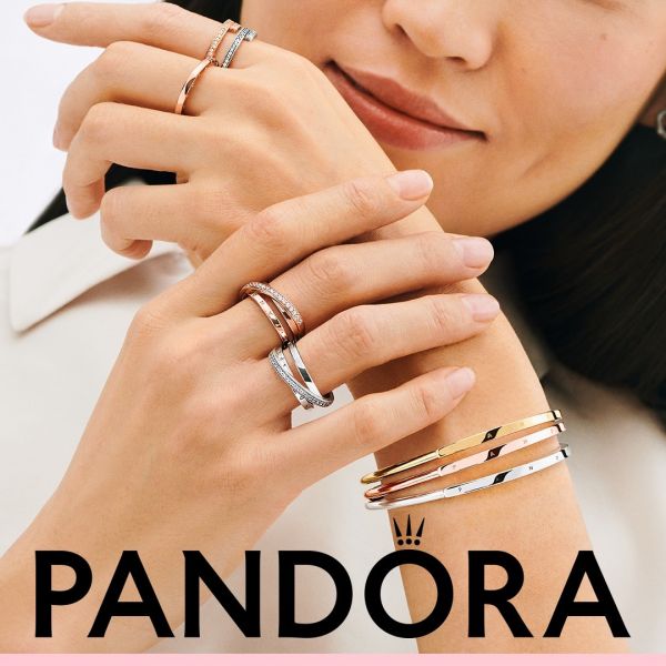 Pandora 199482C01 Ring Damen Logo & Herzen Sterling-Silber