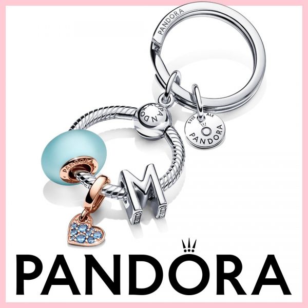 Pandora 399566C00 Charm-Schlüsselanhänger Damen Moments Sterling-Silber 
