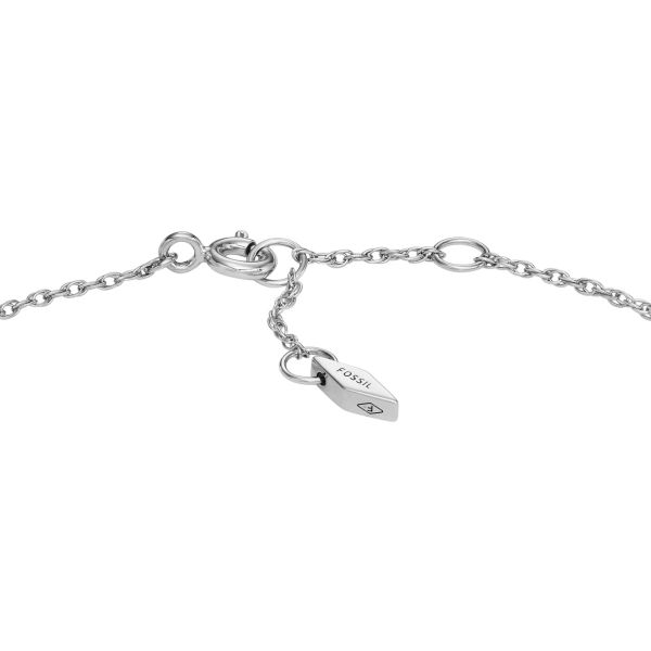 Fossil JFS00625040 Gliederarmband Damen Lock Schloss Sterling-Silber 16,5 cm