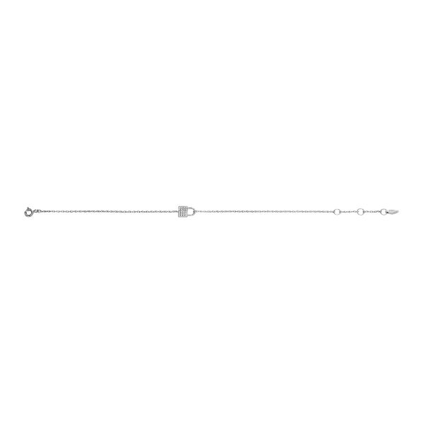 Fossil JFS00625040 Gliederarmband Damen Lock Schloss Sterling-Silber 16,5 cm