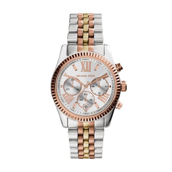 Michael Kors MK5735 Damen-Uhr Lexington Chronograph Quarz mit Edelstahl-Armband