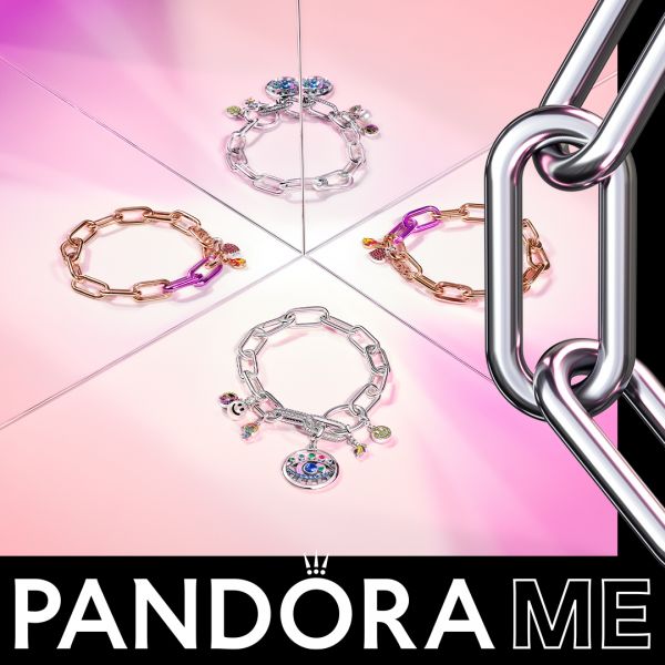 Pandora Me 789686C00 Styling Wort-Link Charm Love 14k Rose Gold Plattiert