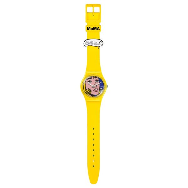 Swatch SO28Z117 Armband-Uhr Reverie By Roy Lichtenstein The Watch Quarz Silikon-Band