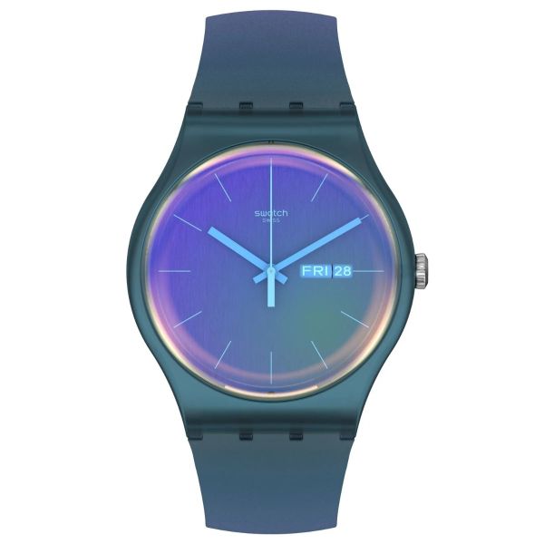 Swatch SO29N707 Armband-Uhr Fade To Pink Analog Quarz Silikon-Band Ø 41 mm