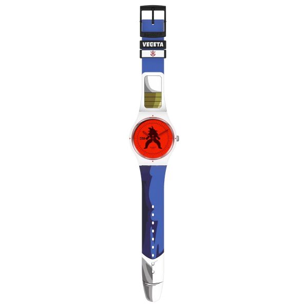 Swatch SUOZ348 Armband-Uhr Vegeta X Dragon Ball Z Analog Quarz mit Silikon-Band