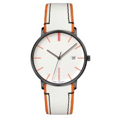 Junghans Herren-Uhr Form Analog Quarz Leder-Armband 41/4480.00