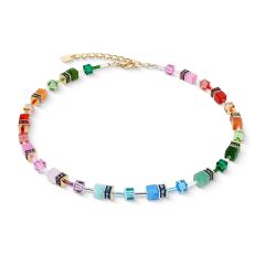 Coeur de Lion Halskette GeoCUBE&reg; Iconic Rainbow Gold-Ton 4905/10-1520