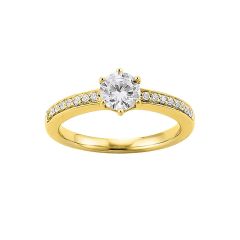 Viventy Ring Damen Zirkonia Sterling-Silber Vergoldet 785831Gr. 54