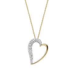 Viventy Halskette mit Anh&auml;nger Herz Zirkonia Silber Vergoldet 786292