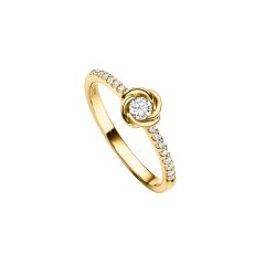 Viventy Ring Damen Blume Zirkonia Sterling-Silber Vergoldet 788201