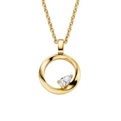 Viventy Halskette mit Anh&auml;nger Kreis Zirkonia Silber Vergoldet 788692