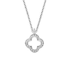 Viventy Halskette mit Anh&auml;nger 4-Eckigem Design Zirkonia Silber 788854