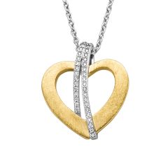 Viventy Halskette-Anh&auml;nger Herz Zirkonia Silber 18k Vergoldet 788962