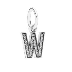 Pandora Charm-Anh&auml;nger Buchstabe W mit Zirkonia Silber 791335CZ
