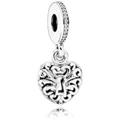 Pandora Charm-Anh&auml;nger Verschlungenes Herzschloss Silber 791876CZ