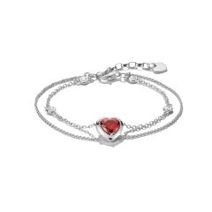 Thomas Sabo Armband Elyndra Herz Zirkonia Rot Silber A2222-051-10