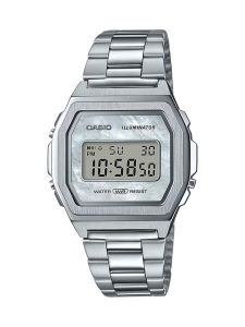 Casio Unisex-Uhr Vintage Premium Quarz Edelstahl-Armband A1000D-7EF