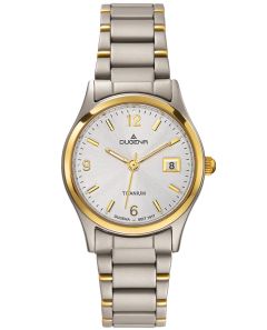 Dugena Damen-Uhr Semper Analog Quarz Titan-Armband Gold-Ton 4460333