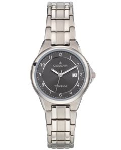 Dugena Damen-Uhr Gent Anthrazit Analog Quarz Titan-Armband 4460514
