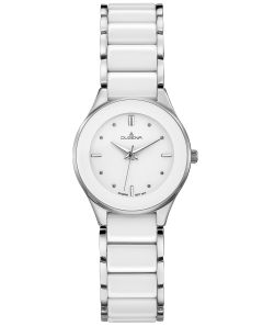 Dugena Damen-Uhr Amica Ceramica Wei&szlig; Analog Quarz Keramik-Band 4460772