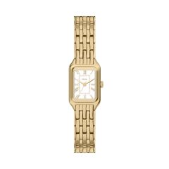 Fossil Damen-Uhr Raquel Analog Quarz Edelstahl-Armband Goldton ES5467