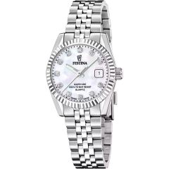 Festina Damen-Uhr Swiss Made Classic Quarz Edelstahl-Armband F20087/1