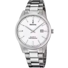 Festina Herren-Uhr Klassik Analog Quarz Edelstahl-Armband F20511/2
