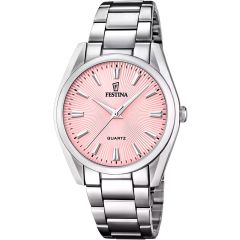 Festina Damen-Uhr Boyfriend Ros&eacute; Analog Quarz Edelstahl-Band F20622/N