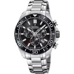 Festina Herren-Uhr Swiss Made Chronograph Edelstahl-Armband F20042/4