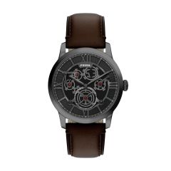 Fossil Herren-Uhr Townsman Big Tic Digital-Analog Leder-Band FS6191
