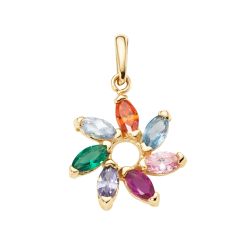 Karat Anh&auml;nger Damen Blume Zirkonia 375er Gelbgold 98002740