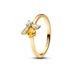 Pandora Ring Honigbiene Zirkonia 14 Karat Vergoldet 164562C01