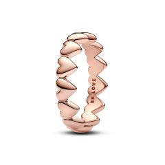 Pandora Ring Damen Reihe von Herzen Ros&eacute;vergoldet 183427C00